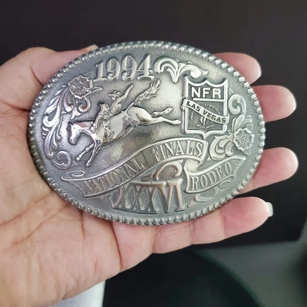 Vintage 1994 NFR National Finals Rodeo Belt Buckle 36th Anniversary Las Vegas